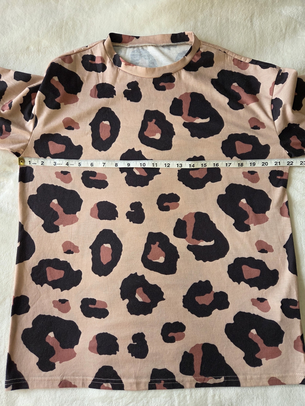 SHEIN Leopard Print Oversized Short Sleeve Tee - Size Medium - Picture 6 of 7